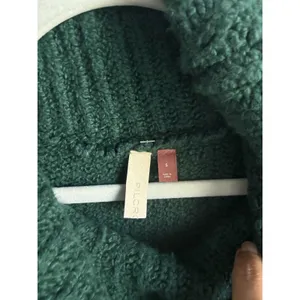 Anthropologie Pilcro Chunky Green Cowl Neck Sweater Oversized Slouchy Cozy Small thumbnail 8