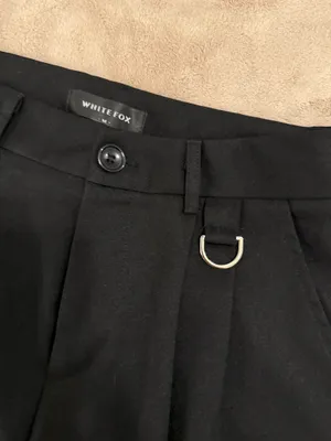 White Fox Black Cargo Pants with Metal Detail thumbnail 4