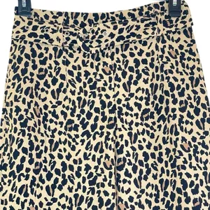 Zara High Waisted Leopard Print Belted Trousers/Pants Size M thumbnail 4