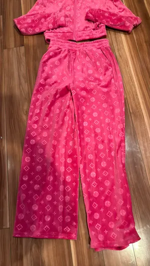 Pink Velvet Track Suit Set thumbnail 4