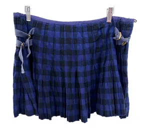 Vtg 1990s Free People Pleated Tartan Skirt 10 Grunge Whimsigoth Buckle Coquette thumbnail 1