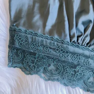Teal blue satin lace cami bralette, brand new with tag thumbnail 3