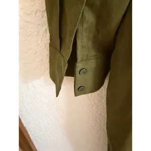 MODESEES Dress Olive M Womens Ruched Faux Wrap‎ Long Sleeve Midi Modest thumbnail 12
