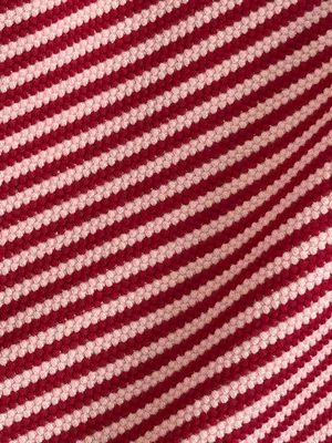 BNWT L’Academie Red & Pink Striped Mini Skirt thumbnail 2