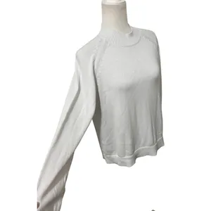 Quince 100% Organic Cotton Mock Neck Sweater Ivory Size M Soft Minimalist Knit thumbnail 2