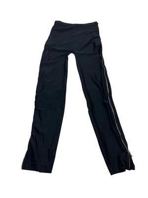 American Apparel Black Leggings With Side Zippers Stretchy Medium 23c thumbnail 1