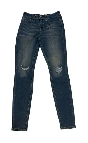 Levis Strauss Mid Rise Super Skinny Distressed Denim Jeans SZ 28 Streetwear thumbnail 1