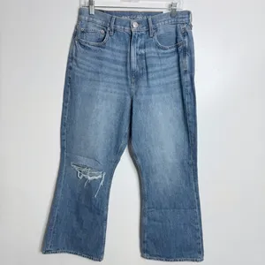 American Eagle Comfort Stretch Waistband Highest‎ Rise 90's Flare 3278 10 Short thumbnail 2