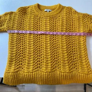 Madewell Mustard Chunky Knit Sweater Small Boho Cozy Cottagecore thumbnail 5