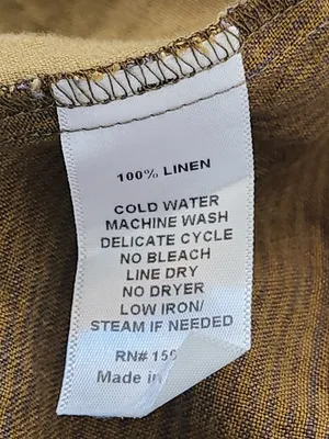 Lisa Bayne Olive Green Linen Asymmetrical Hem Tunic Size XS thumbnail 8