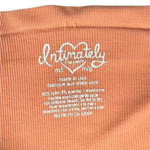 Free People Intimately Seamless Honey Coral Orange Textured Tube Top size M / L thumbnail 3