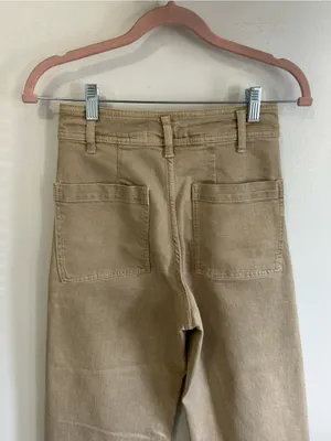 Zara The Marine Straight Jeans Tan thumbnail 7