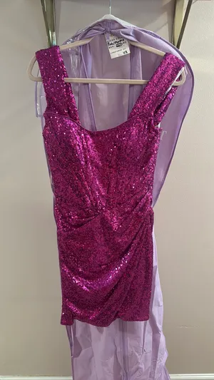 Sherri Hill Homecoming Dress pink thumbnail 4