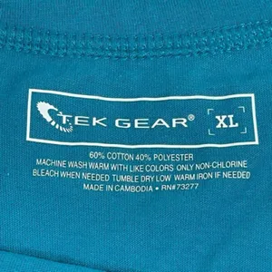 Tek Gear Blue Scoop Neck Tee Slightly Fitted Size XL thumbnail 4
