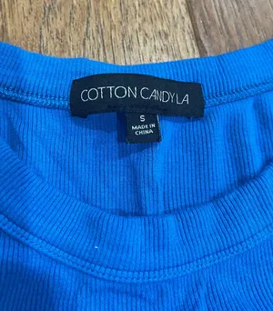 Blue Crew Neck Tank Top thumbnail 2