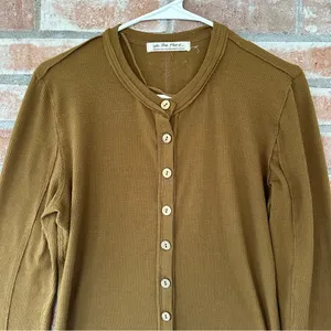 We The Free Gia Cardigan Dress Brown Button Up Thermal Women’s Medium Multiwear thumbnail 4