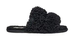UGG‎ Black Maxi Curly Scufetta Shearling Slipper Cozy Lounge Minimalist thumbnail 1