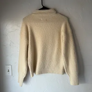 Marled Small Cream Mock Neck Cozy Sweater‎ Minimalist Closet Staple Clean Girl thumbnail 6