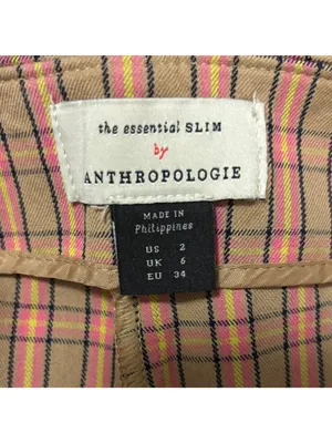 Anthropologie The Essential Slim Plaid High-Waisted Pants Size 2 thumbnail 9