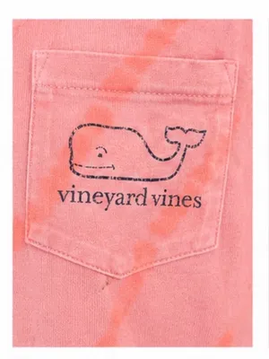 Vineyard Vines Pink Tie-Dye Long Sleeve Whale Pocket Tee — Size Large thumbnail 6