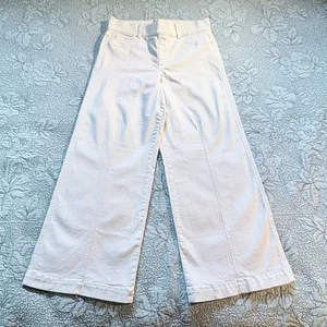 Spanx Seamed Front Wide Leg Jeans in Ecru Smoothing Shaping Slimming Sz 1X🧡 thumbnail 3