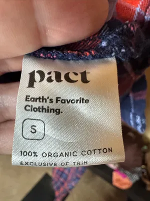 Pact Leighton Plaid Organic Cotton Flannel Pajama Set Size Small thumbnail 10