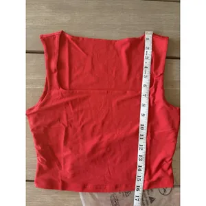 Women's SHEIN Red Small Crop Stretchy Tank Top Y2K Bodycon Square Neck Summer thumbnail 4