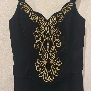 Vintage Black Velvet Scott McClintook Evening Gown | Size 8 thumbnail 3