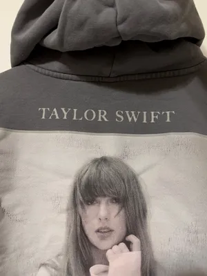 Taylor Swift The Tortured Poets Department Gray Hoodie Size Medium thumbnail 6