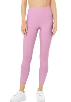 Alo 7/8 High-Waist Airlift Leggings Pink Lavender Hi-Rise Waisted Skinny Tights thumbnail 1