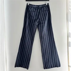 Y2K Era BCBG Max Azria Pin Stripe Pants Navy Women's Size 0 thumbnail 10