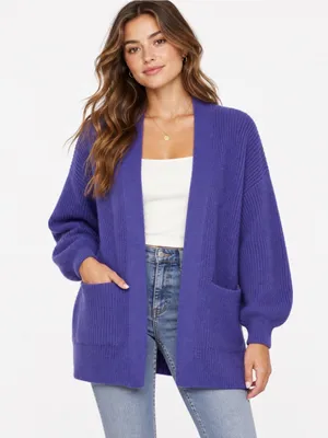 Artiza Wilfred Free Unwind cozy Wool Cardigan in Purple thumbnail 1