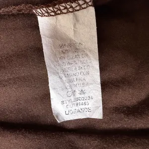 Wish Collection Brown Pleated Trapeze Dress Lettuce Edge Sleeveless Tunic Large thumbnail 3
