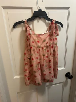 DuForm Floral Babydoll Tank Pink Size M thumbnail 2