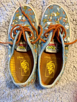 Rare Disney Pixar x Vans Authentic Toy Story Sheriff "Woody" Denim Sneakers. thumbnail 6