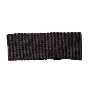 Lululemon Headband Women OS Purple Striped Excellent Fleece Lined Knit Wool thumbnail 2
