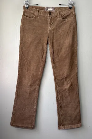 J Crew Matchstick Corduroy Pants Womens Size 29 S Short Brown Low Rise Straight thumbnail 1
