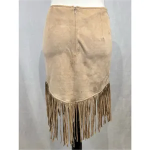 En Crème tan suede fringe western skirt size small thumbnail 4
