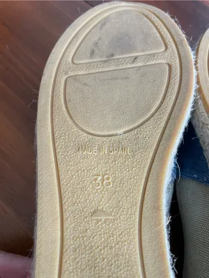 Casual Two-Tone Blue and Beige Espadrille Flats thumbnail 2