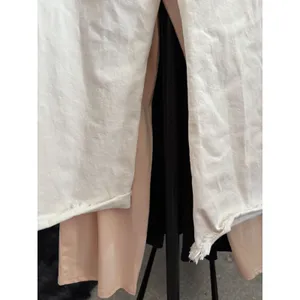 By Billie Womens White Denim Crop Jeans Raw Hem Straight Leg Size 32 L thumbnail 6