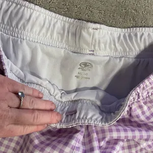 Purple plaid gingham large 12 14 shorts athletic casual thumbnail 2