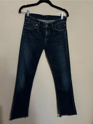 Citizens of Humanity Kelly Low Rise Dark Wash Bootcut‎ Raw Hem Jeans thumbnail 2