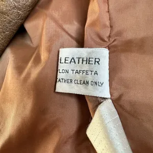 Vintage Brown Genuine Leather Overcoat Trench Coat Limited Express Coat Size M thumbnail 8