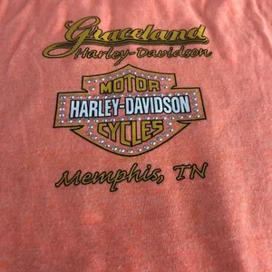 Harley-Davidson GRACELAND King Of Rock Roll 3D Tee T-Shirt Sz. JR-L Motorcyle thumbnail 4