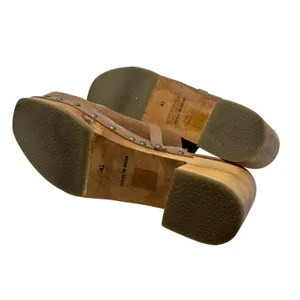 Free People Calabasas‎ Clog Brown Suede Wood Heel Tan Size 41 US 10 thumbnail 15