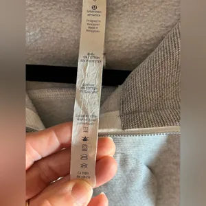 Lululemon Athletica Scuba Gray Zippered Fitted Hoodie 6 thumbnail 4