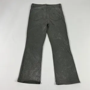Paige Jeans Womens 29 Gray Silver Claudine Crop Flare Glitter Coated‎ Shimmer thumbnail 12