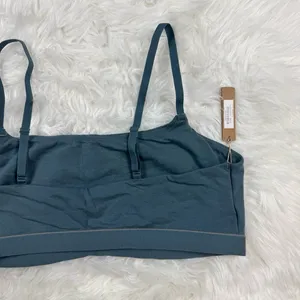Skims Cotton Jersey Scoop Bralette Kyanite Size 3X thumbnail 7