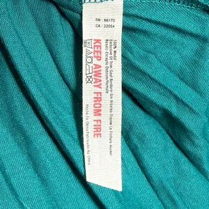 FP Beach Free People Teal Green Smocked Waist High-Low Maxi Dress XS Long Sleeve thumbnail 10