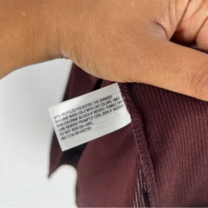 A New Day Stretch‎ Ribbed Jersey Knit Sleeveless Brown Burgundy Tank Top Size L thumbnail 5